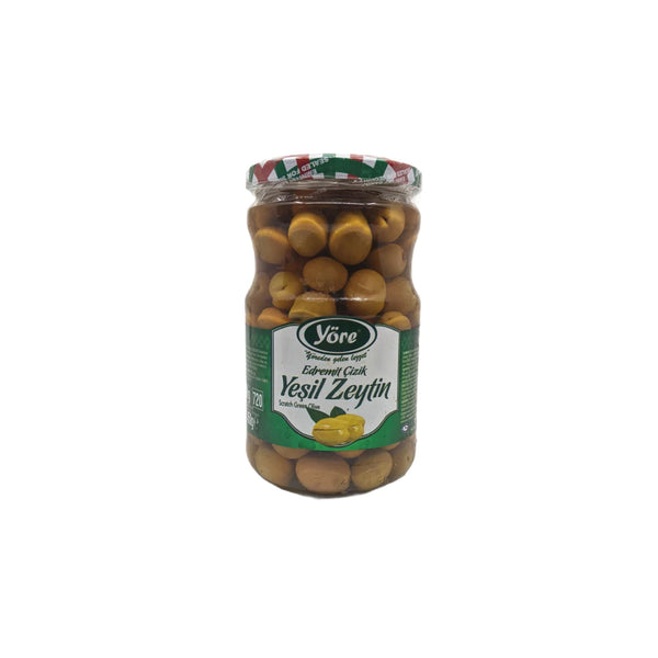 Yore Green Scratched Olives 690g