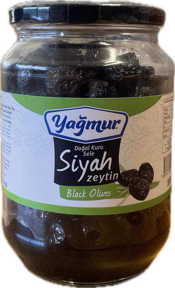 Yagmur Dry Sele Black Olives 500g