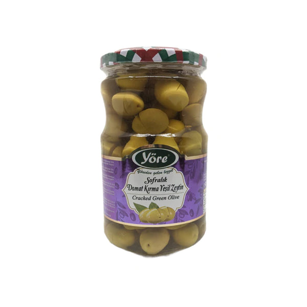 Yore Green Cracked Olives 690g