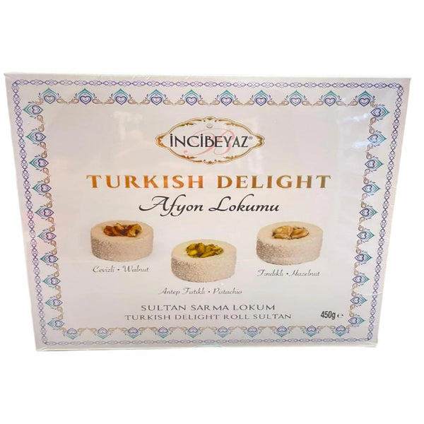 Incibeyaz Afyon Roll Sultan Turkish Delight 450g